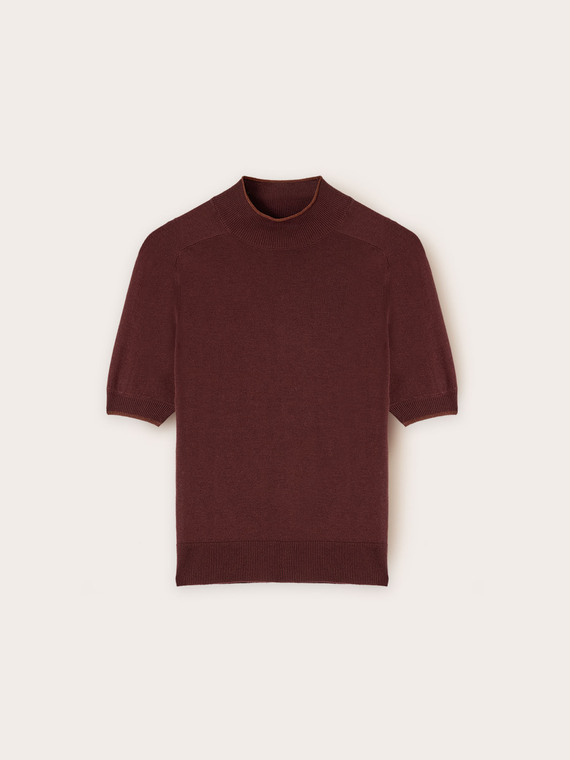 Turtleneck sweater in silk blend