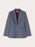 Yarn-dyed fabric blazer with peak lapels image number 4