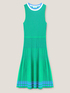 Kurzes Kleid aus plissiertem Strick mit Lurex image number 4