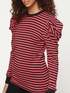 Long-sleeved striped T-shirt image number 2
