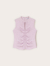 Satin blouse with gathering image number 4