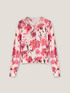 Short floral patterned cashmere blend cardigan image number 3