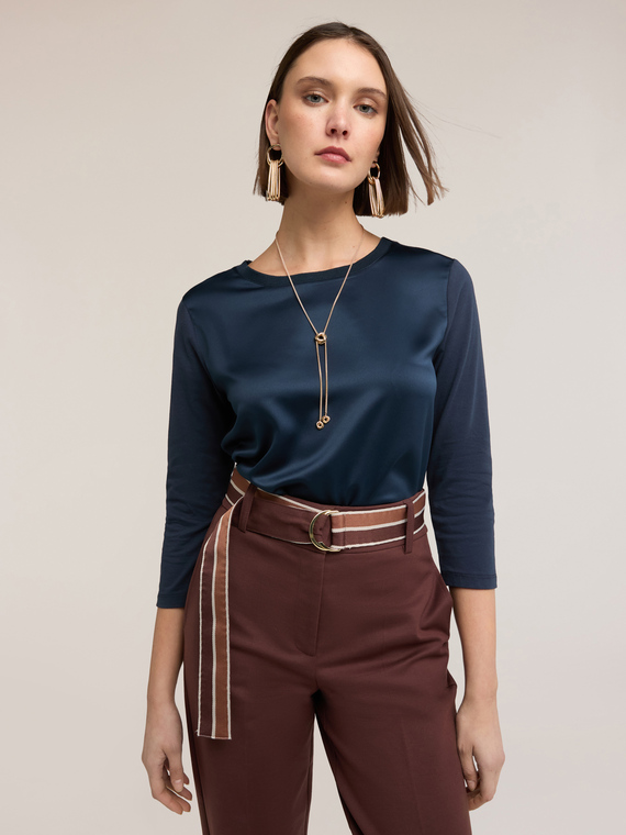 Two-material T-shirt
