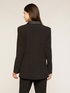 Giacca blazer lunga inserti in raso image number 1
