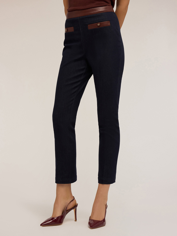 Jeans skinny con inserti