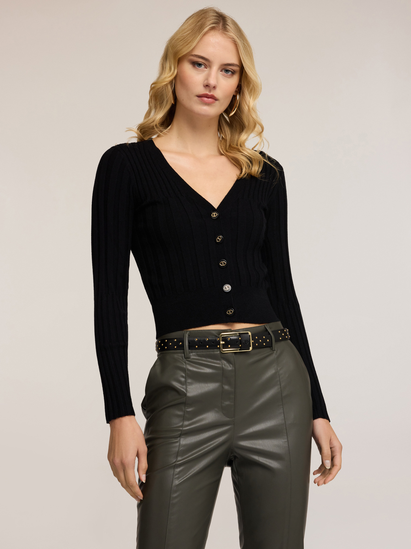 Strickjacke aus feinem Rippenstrick image number 0