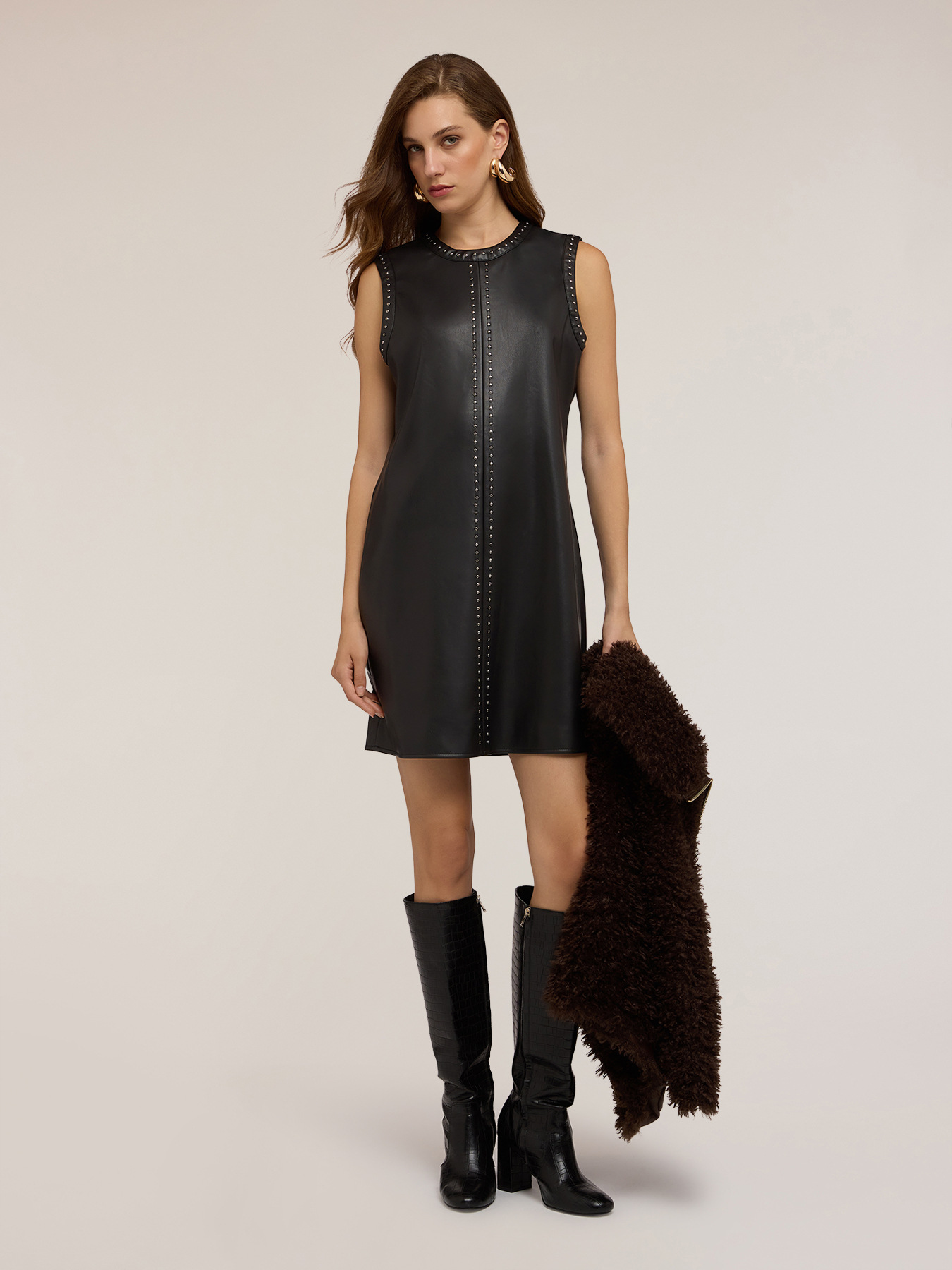 Sheath dress with decorative studs image number 2