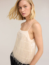 Tulle top with fringes image number 3