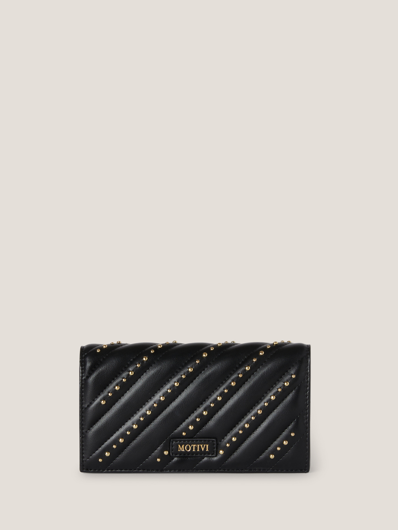 Wallet Bag in tessuto spalmato con borchie image number 1