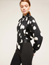Blouse &agrave; manches longues &agrave; motif &agrave; pois image number 2