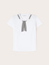 T-shirt with eyelets and ribbon image number 4