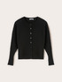 Horizontal ribbed knit cardigan image number 4