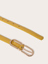 Reptile-effect belt with double oval buckle image number 2