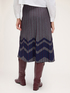 Plissierter Rock aus Strick mit Chevron-Muster image number 1