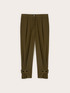 Pantaloni cropped in popeline con pinces image number 4