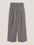Palazzo trousers with pleats in flannel image number 3