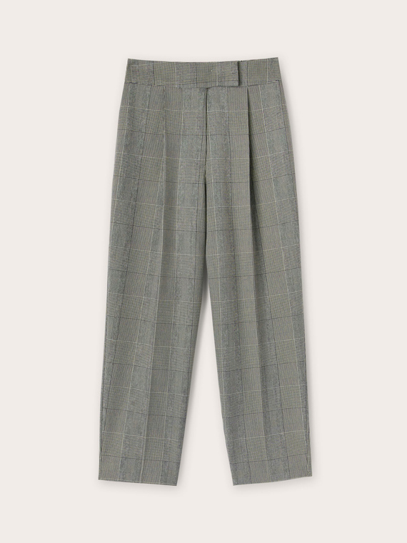 Gerade geschnittene Hose mit Glencheck-Muster