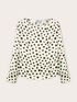 Polka-dot patterned satin blouse image number 4