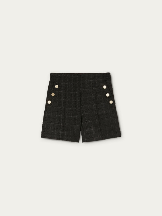 Shorts in tweed