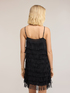Short georgette dress with fringes image number 1
