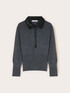 Polo in maglia misto lana con colletto a contrasto image number 4