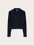 Fine wool-silk blend knit polo shirt image number 4