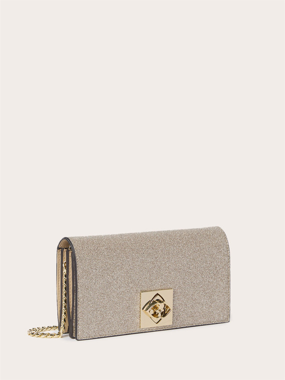 Geldb&ouml;rsentasche aus Lurex-Stoff