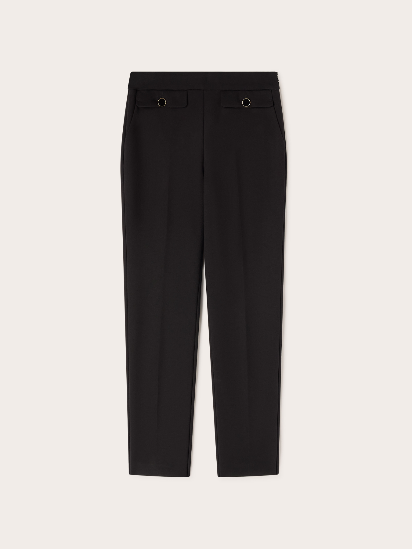 Regular fit trousers in milano stitch image number 4
