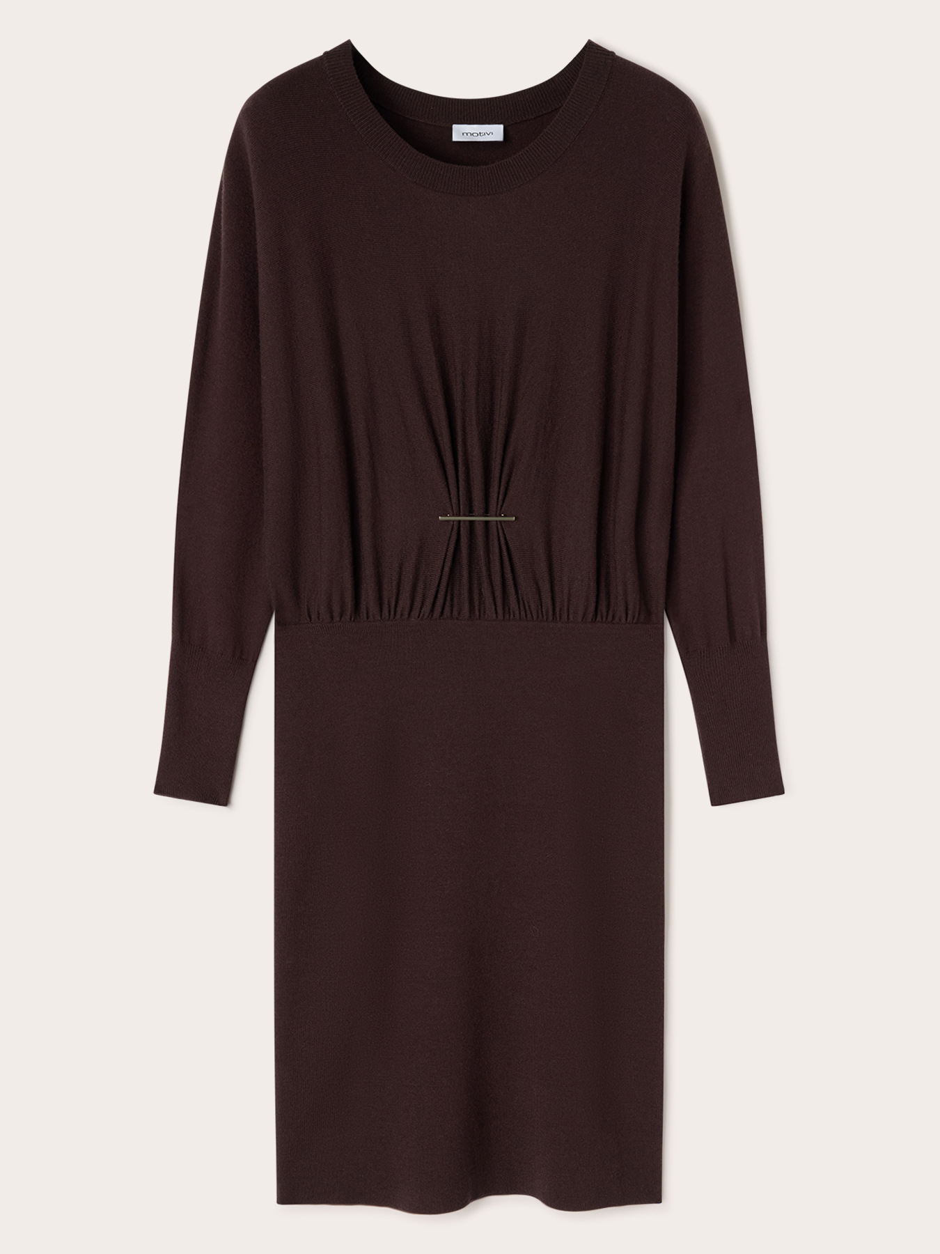 Figurbetontes Strickkleid mit Drapierung image number 4