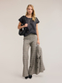 Two-material T-shirt image number 2