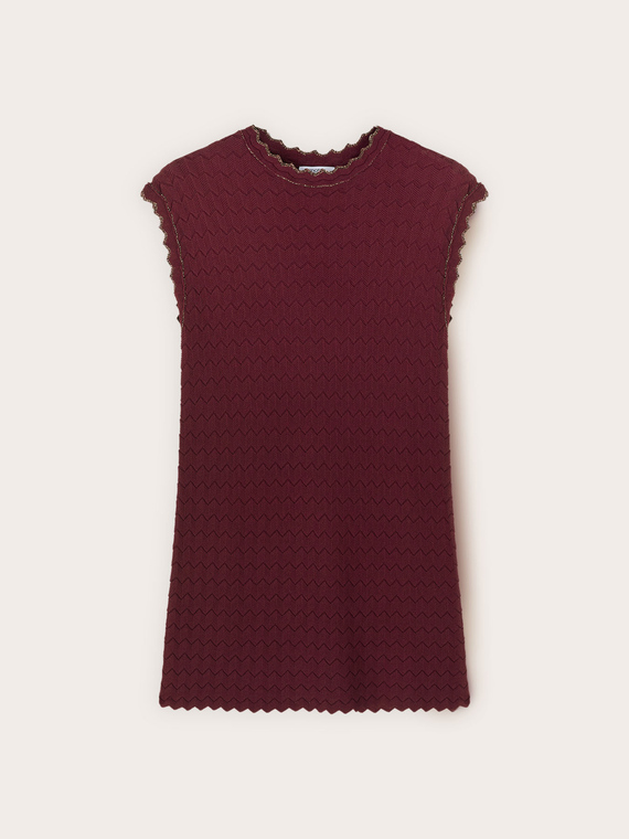 Strickpullover aus Viskosemischung mit Spitzenverarbeitung