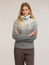 Rollkragenpullover aus Wollmischung mit Flechtmuster in D&eacute;grad&eacute;-Optik image number 0
