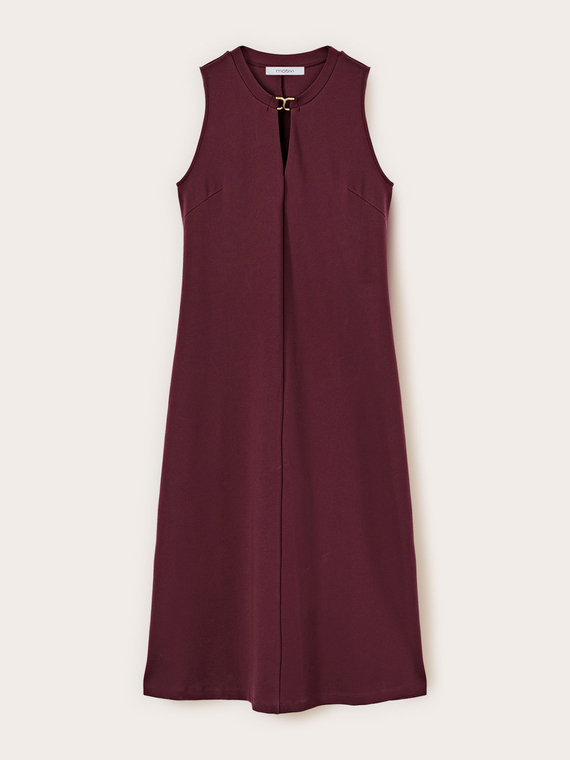 Midi dress with metal loop