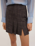 Pleated wrap-effect mini skirt image number 2