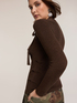 Gerippter Lurex-Pullover mit Schleife image number 3