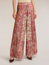 Palazzo pants in printed satin image number 2