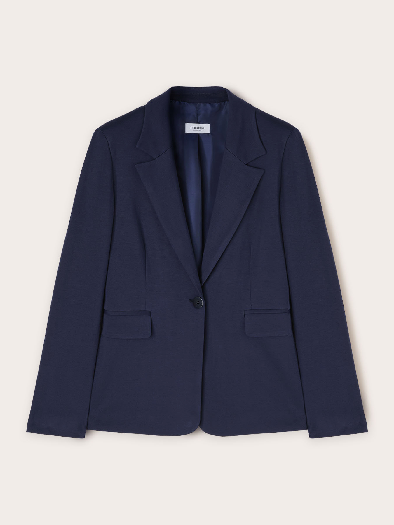 Single-breasted blazer jacket in milano knit image number 4