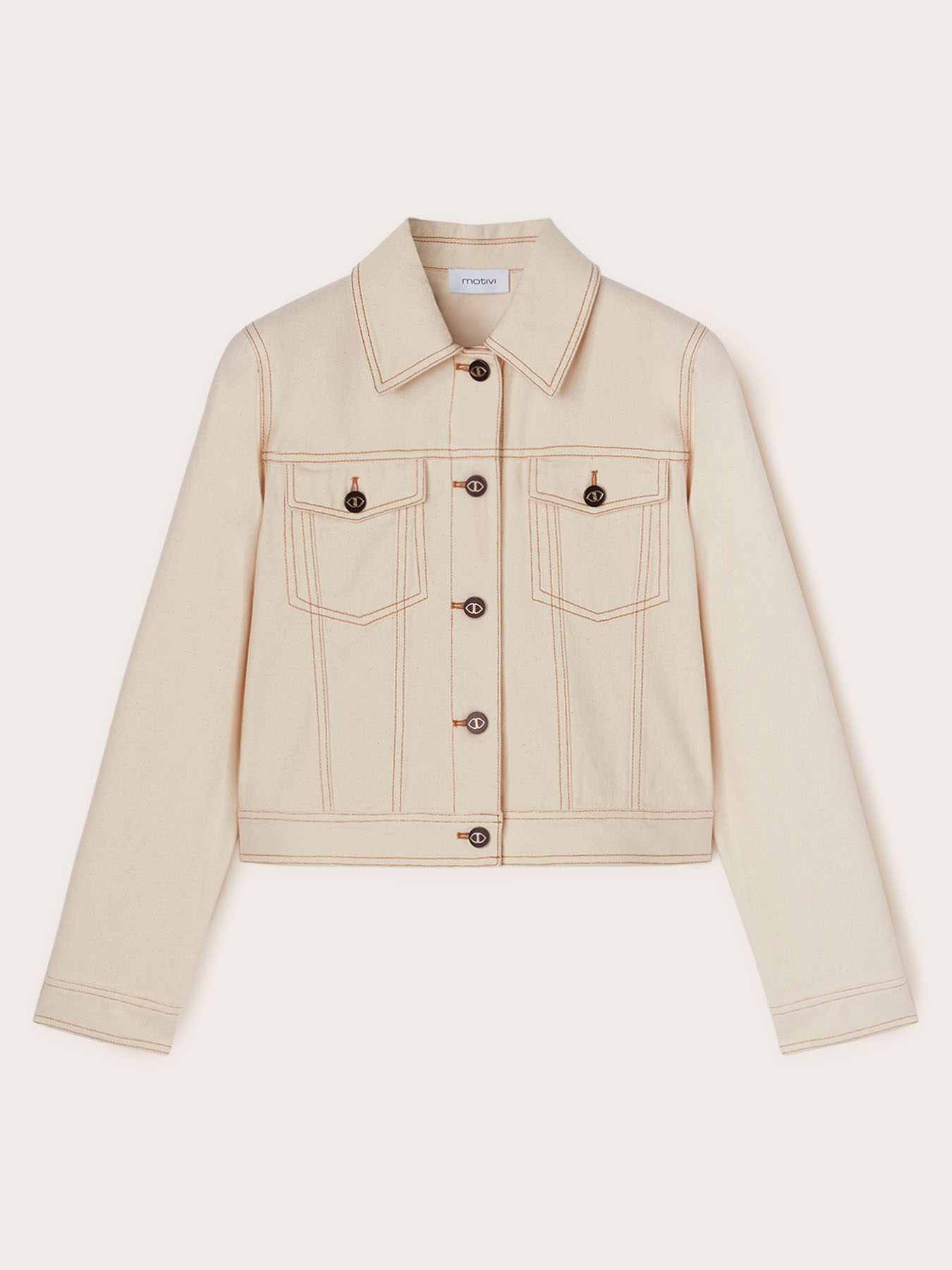 Drill jacket with contrast stitching image number 4