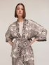 Satin kimono with print image number 2