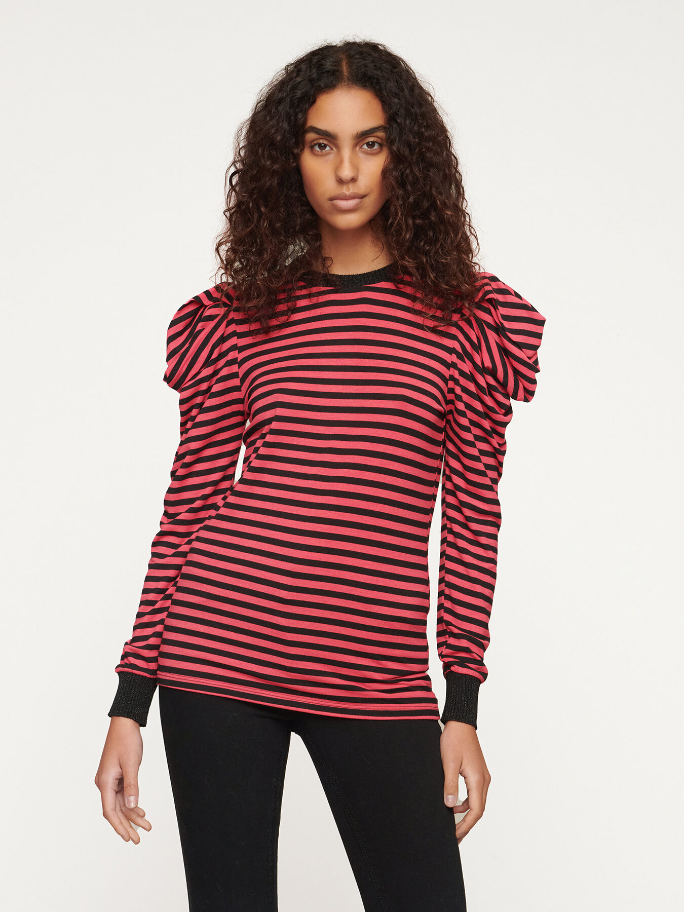 Long-sleeved striped T-shirt image number 0