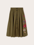 Pleated midi skirt with embroidery image number 4