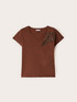 Tricou cu broderie pe umăr image number 3