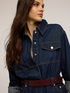 Rochie scurtă tip cămașă din denim image number 3