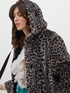 Short faux fur coat with hood image number 0