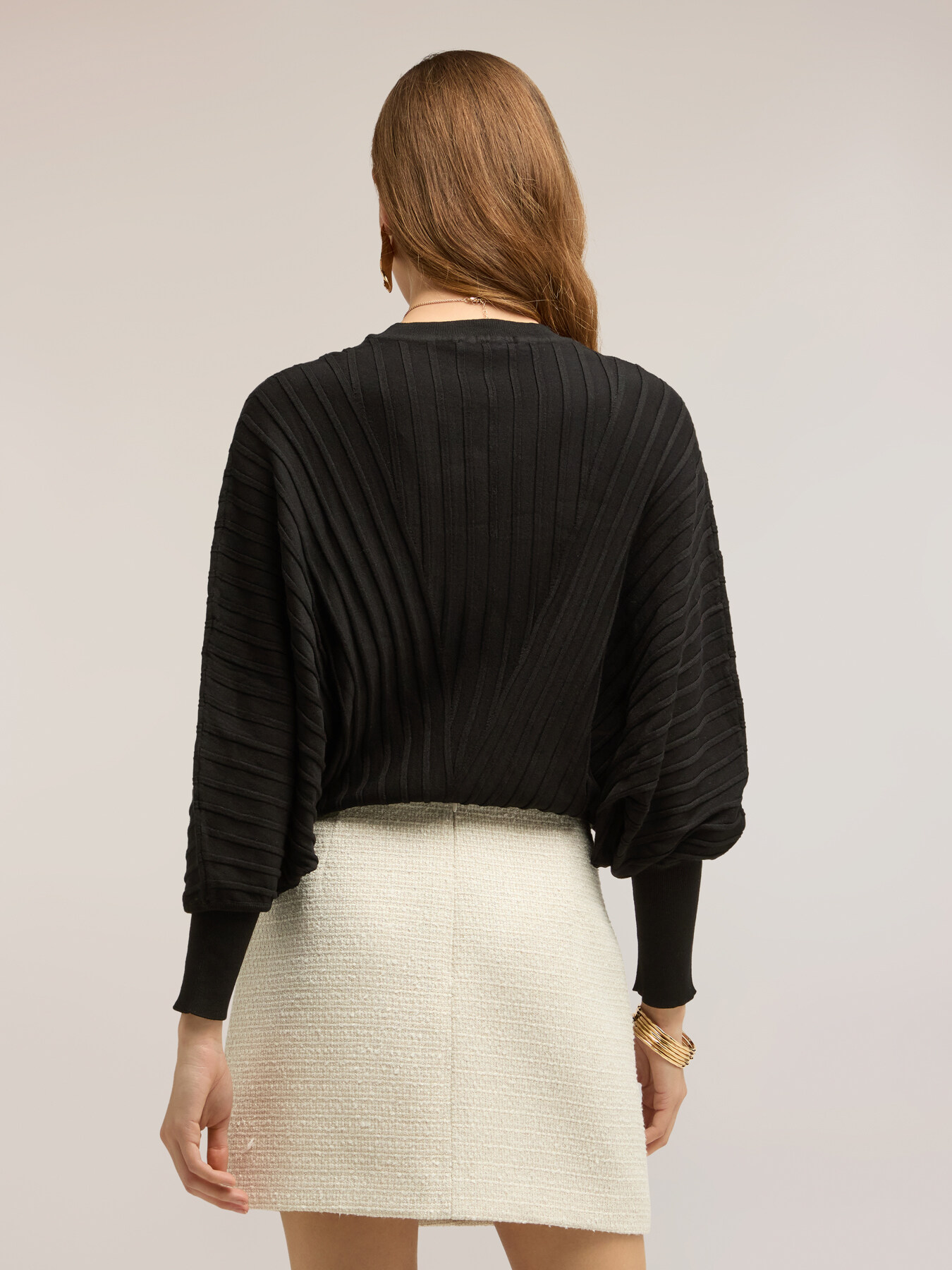 Pulover supradimensionat pliat image number 1