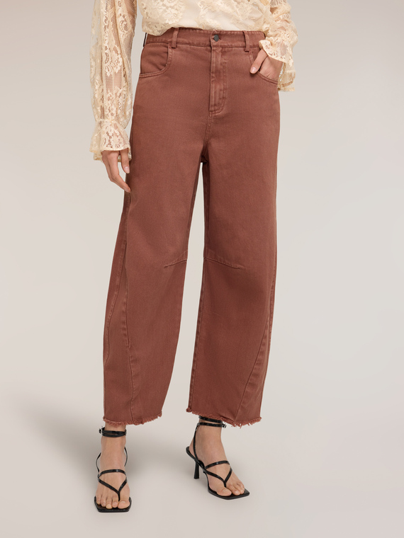 Balloon pants in cotton drill