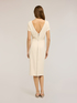 Robe fourreau en cr&ecirc;pe avec drap&eacute; image number 1