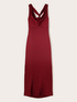 Robe longue en satin avec drap&eacute; image number 4