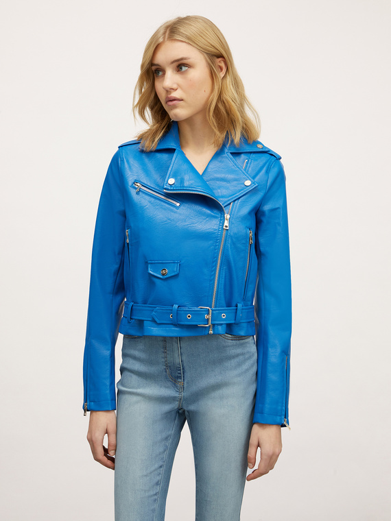 Motivi Giubbotto biker Donna, Bluette, Taglia 38