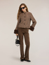 Short jacket with check pattern in wool blend image number 2
